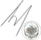 Geyoga Fabric Panel Wall Wire Hooks with Clear Storage Box, 50 Pcs, Silver, for Interior Exterior Decor, Picture Home