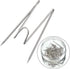 Geyoga Fabric Panel Wall Wire Hooks with Clear Storage Box, 50 Pcs, Silver, for Interior Exterior Decor, Picture Home