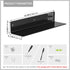 16 Inches 2 Pack, 4'' Sezanrpt Black Acrylic Wall Shelves L Shape Floating Shelf, Acrylic Corner Shelf for Model Car