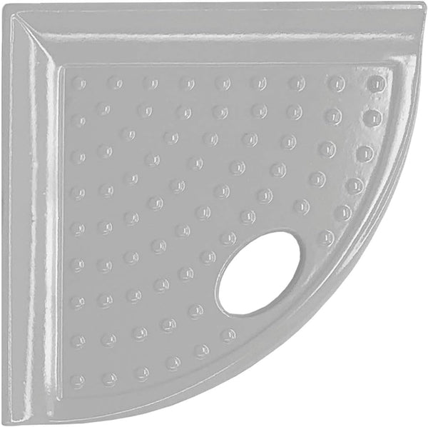Questech Decor Corner Shower Footrest - Shower Shaving Shelf for Inside Shower Tiled Walls, Cool Gray