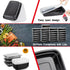 50-Pack Food Prep Containers, 1000ML/34 OZ, Microwavable with Lids, Reusable Plastic Lunch Boxes