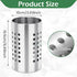 EORTA Stainless Steel Kitchen Utensil Holder Flatware Cylinder Silverware Draining Organizer Drying Rack with Round Drain Holes for Forks, Knives, Spoons, Chopsticks, Medium