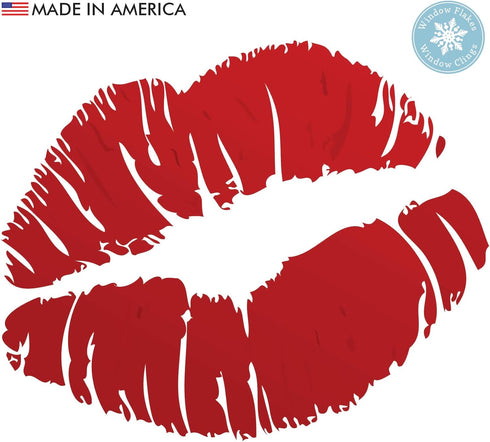 Valentine's Day Decorations - Home Decor Lipstick Lips Kiss Window Sticker, Reusable Double Sided Cling Decal