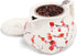 24 oz. Tea Forte Fiore Sakura Cherry Blossom Ceramic Teapot with Removable Stainless Steel Infuser Basket and Lid