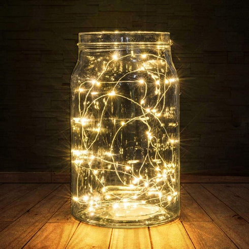 2 50LEDs 2 16.4) BXROIU x Fairy Lights Battery Operated, Silver Wire Mode Chains String Lights for Bedroom Christmas