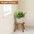 zaowofires 9.3inch) Solid Wood Step StoolWooden Plant Stool, Wood Plant Stand, Round Footstool, Removable Portable