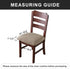 Genina Waterproof Seat Covers for Dining Room Chairs, Kitchen Chair Covers (Taupe, 4 Pcs)