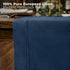 36 Inches, 100% 14 36 Inch Summer, Signature Linen by D'Moksha Navy Blue Table Runner Pure Linen, Hemstitch, Coffee
