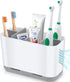 Boperzi Toothbrush and Toothpaste Holder, Adjustable Dividers for Bathroom Countertop, Rustic Decor Set for Family