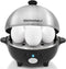 Elite Gourmet EGC-508 Rapid Egg Cooker - 7 Easy-To-Peel Hard, Medium, Soft Boiled Eggs, Poacher, Omelet Maker, Auto