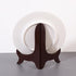 NOLITOY Vintage Wooden Plate Display Stand, 4 Inch Tabletop Holder for Pictures, Frames, and Plates
