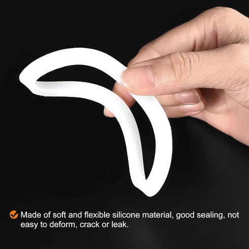 MECCANIXITY White Silicone Gasket Seal for Coffee Maker, Replacement Ring 72x88x2.5mm for 12-Cup Aluminium Pot, Pack of