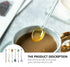 6Pcs Coffee Spoon Glass Tasting Spoon Teaspoon Stirring Spoon for Tea Dessert Cocktail Appetizer Cold Drink