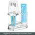 Countertop mDesign Plastic Toothpaste and Toothbrush Holder Center with Cup/Cover - Organizer for Bathroom Vanity