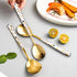 Stainless Steel Soup Spoon, Korean Dessert Spoon, Set of 4 Colour Spotted Soup Spoons, 8 Inches, White Gold Spotted