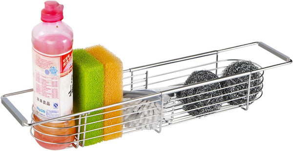 YQh Retractable Sink Drain Rack, 304stainless Steel Expandable Sink Storage Rack, Adjustabl