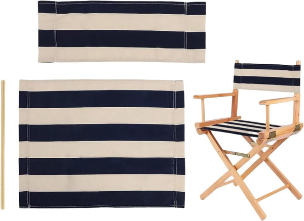 Cansybil Director Chair Replacement Polyester Fabric Seat Cover Foldable Directors Chair Cover Kit