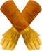 X-Small Yellow Thornproof Garden Gloves for Women and Men