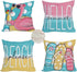 2 Pack Waterproof Outdoor Throw Pillow Covers, 20x20 Inch Flamingo & Tropical Flower Design, Beach Cushion Cases