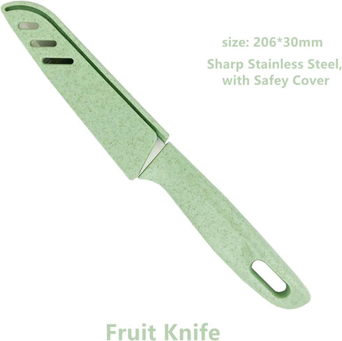 CARTINTS 5 In1 Camping Cutting Board Set, Plastic with Bottle Opener, Peeler, Knife, Serving Tray, Dishwasher Safe