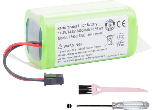 3400mAh Li-ion Battery for Eufy RoboVac 11, 11S, 30, 15C, 15T, 12, 35C, and Ecovacs Deebot N79S