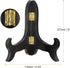 uxcell 5" Easel Plate Holder, Wooden Folding Display Stand Black for Decorative Picture Frame