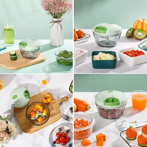 Vegetable Chopper, Manual Food Processor, Veggie Chopper Cutter for Salad, Garlic, Onion