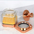 Glass Condiment Spice Jars, 2PC Container with Lids and Spoons, Best Spice Jar Set for Home Kitchen