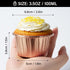 EUSOAR Aluminium Cups for Baking, 100pcs 3.5 oz Disposable Ramekins, Foil Cupcake Baking Cups for Parties