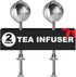 Jedrey 2pack Tea Ball, tea infuser for loose leaf tea, tea strainers for loose tea, stainless steel tea strainer, loose