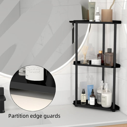 3 Counter Countertop FLE Tier Corner Bathroom Organizer, Corner Shelf,Makeup Organizer and Storage for Bathroom