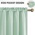 DWCN Blackout Curtains, Room Darkening Thermal Insulated Panels, 52 x 45 inches Long, Set of 2 Light Green Drapes