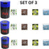 Tightvac Set of 3 Airtight Containers | Multi-use Vacuum Containers for Herbs, Dry Goods, and Food, Blue Caps