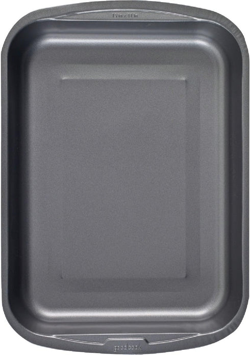 Goodcook 04048 Metal Utensil Nonstick Roast Pan, 11.5 Inch x 15.5, Easy Clean, Silver