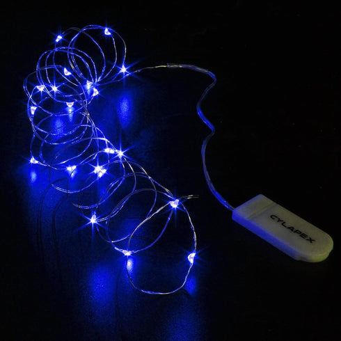 CYLAPEX 6 Pack 3.3ft 20 Blue Fairy Lights Battery Operated Fairy String Lights Firefly Lights LED Starry String Lights