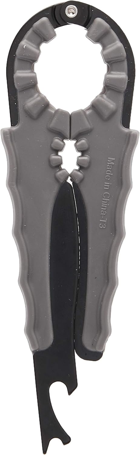 Jokari Multi Bottle Opener, 3 in 1 Easy Grip Lid Opener for Jars, Bottles, and Cans, Black