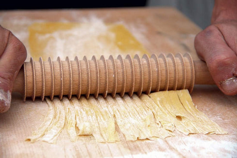 Eppicotispai Beechwood Rolling Pin Pappardelle Cutter