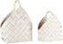 Santa Barbara Design Studio Wood Woven Storage Baskets, Nested Baskets for Home Décor, Set of 2