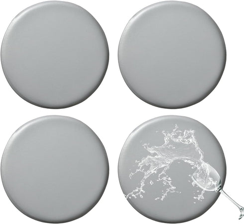 FUANGUI Bar Stool Covers Round Set of 4, Waterproof PU Seat Covers