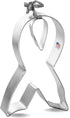 Awareness Ribbon Cookie Cutter 2 Pc Set, Ribbon & Tear Drop, Hand Made in the USA from Tin Plated Steel