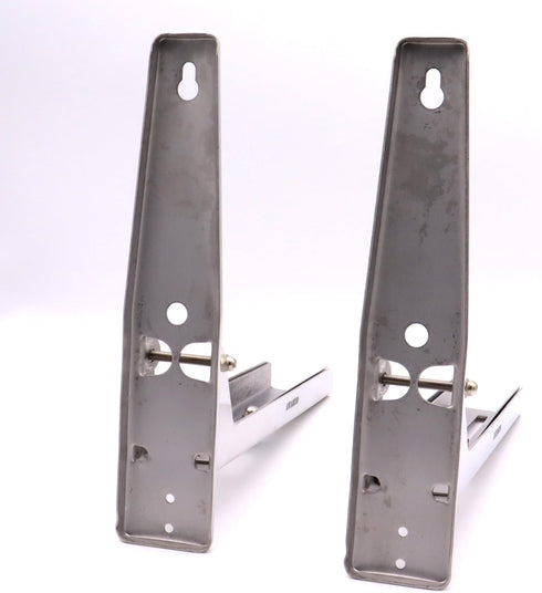 Retractable Foldable Stainless Steel Microwave Oven Rack, Wall Mounted Stand Holder with Two Hooks