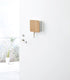 Yamazaki Home Square Magnetic Keychain Organizer | Steel + Wood | Key Storage, One Size, Ash