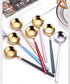 6 Pieces 18/10 Stainless Steel Korean Soup Spoons, Silver Cutlery