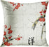 ArtSocket Set of 4 Japanese Tree Throw Pillow Covers, Cherry Blossom Beige Cream, 18x18 Inches