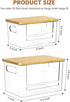 2 Pack, 4-33 Trash Bag Dispenser Stackable Trash Bag Holder with Bamboo Lid Clear Plastic Garbage Bag Organizer for Gal