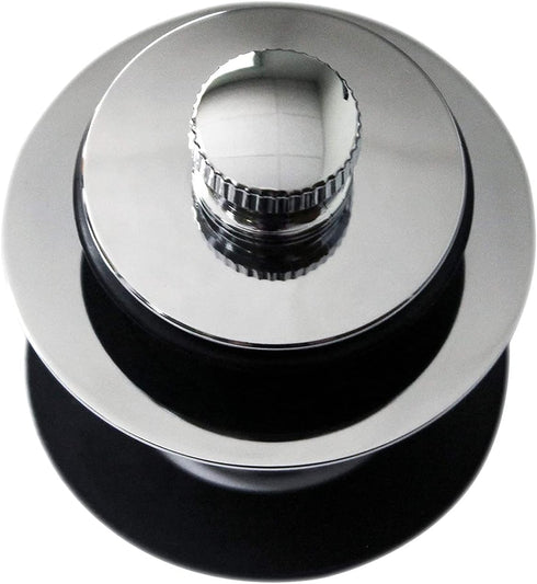 Westbrass 1-1/4" NPSM Fine Thread Twist & Close Bath Drain Plug, Polished Chrome