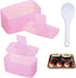 Musubi Maker Press, 2 Pack Rice Ball Mold, Rectangle Thousand Layer Sushi Maker Mold (Pink)
