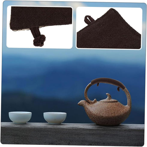 2pcs teapot Handle Gloves Home Goods Decor Oven mitt Kitchen Utensils Holder Decorative teapot Handle Cover Kitchen Teakettle Handle Sleeve Pot Handle Covers Washable Handle Cover