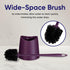 2 Pack Toilet Brush Cleaner and Holder Purple Toilet Bowl Cleaner Brush with Scrubbing Wand, Brush and Storage Caddy