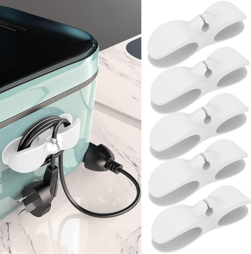 Nearockle Cord Organizer for Appliances - 5 Pack Upgraded Cord Holder, Stick Firmly on Kitchen Mixer, Blender, Coffee